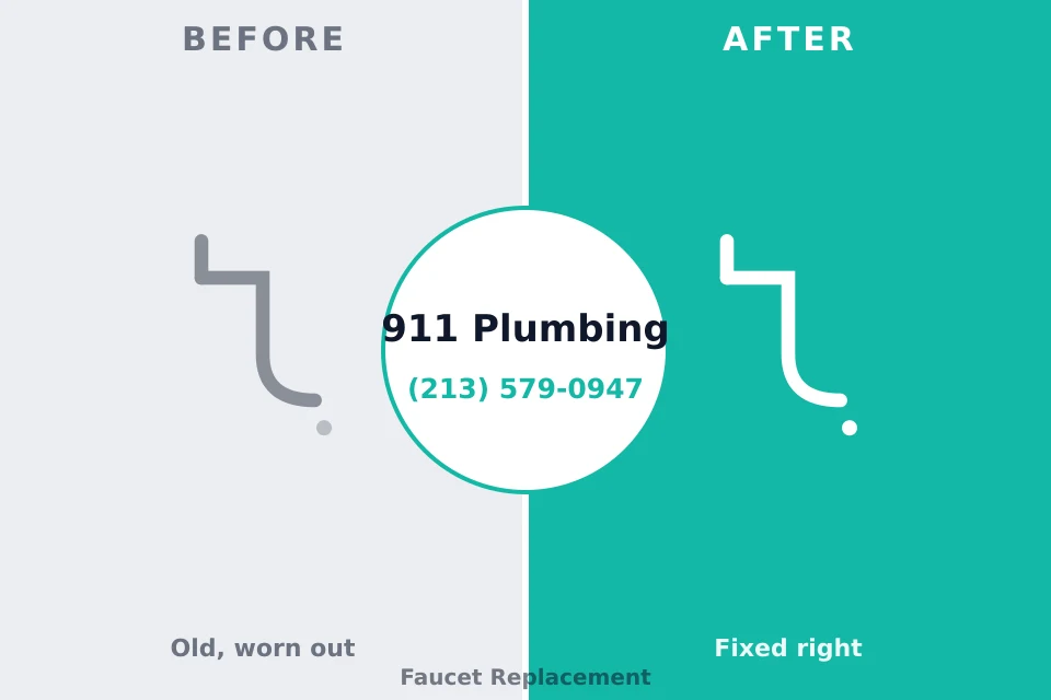Before and after: plumbing repair Burke Centre, VA